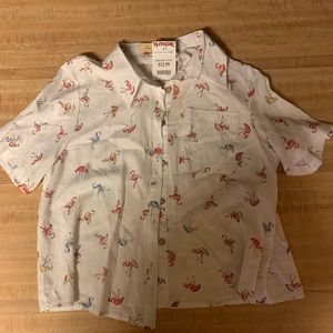 Shirt sleeve button down shirt